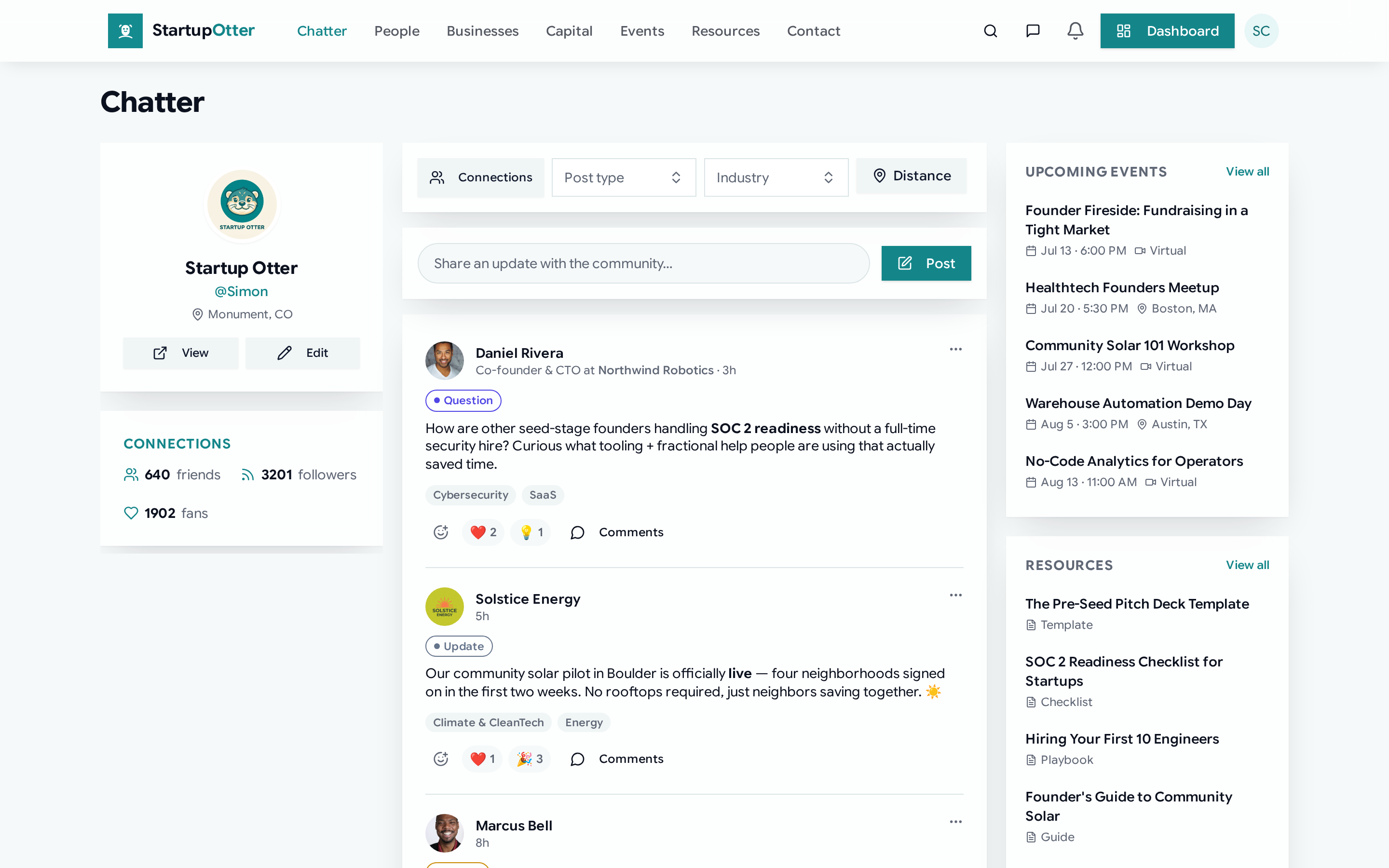 The Startup Otter Chatter feed